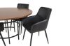 Imagine Masa de dining rotunda maro/negru Copenhaga +Scaun de dining stejar/negru Comfort