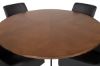 Imagine Masa de dining rotunda maro/negru Copenhaga +Scaun de dining stejar/negru Comfort