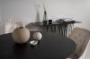 Imagine Masa de dining Dipp - 115cm - Furnir negru / picioare negre cu bronz dipp + Scaun de dining Deluxe Velvet - Picioare din bronz periat / Catifea bej_4