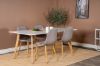 Imagine Please fully translate Polar Matbord - Ek-Look / Vit- 180*90*H75 +Polar Dining chair Oak legs / Grey Fabric _4