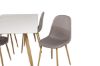 Imagine Please fully translate Polar Matbord - Ek-Look / Vit- 180*90*H75 +Polar Dining chair Oak legs / Grey Fabric _4