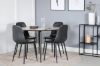 Imagine Please fully translate Silar Dining Table - Round 100 cm - "Wood Look" Melamine / Black Legs+Polar Dining Chair - Black / Black_4