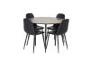 Imagine Please fully translate Silar Dining Table - Round 100 cm - "Wood Look" Melamine / Black Legs+Polar Dining Chair - Black / Black_4