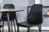 Imagine Please fully translate Silar Dining Table - Round 100 cm - "Wood Look" Melamine / Black Legs+Polar Dining Chair - Black / Black_4