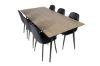 Imagine Masa de dining Silar - 180 cm - Melamină "Aspect Lemn" / Picioare Negre + Scaun de dining Polar - Negru / Negru_6