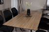 Imagine Masa de dining Silar - 180 cm - "Wood Look" Melamina / Picioare negre + Scaun de dining Gemma - Picioare negre - Material negru_6