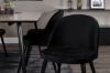 Imagine Masa de dining Silar - 180 cm - Melamina "Aspect lemn" / Picioare negre + Scaun de dining Velvet - Negru / Negru_6