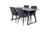 Imagine Inca Extentiontable - Black top / black Legs+Plaza Dining Chair - Black Legs - Black Fabric_4