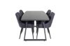 Imagine Inca Extentiontable - Black top / black Legs+Plaza Dining Chair - Black Legs - Black Fabric_4