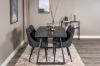 Imagine Inca Extentiontable - Black top / black Legs+Plaza Dining Chair - Black Legs - Black Fabric_4