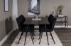 Imagine Silar Dining Table - 180 cm - Black Melamine / Black Legs+Gemma Dining Chair - Black Legs - Black Fabric_6