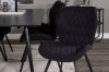 Imagine Silar Dining Table - 180 cm - Black Melamine / Black Legs+Gemma Dining Chair - Black Legs - Black Fabric_6