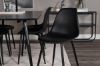 Imagine Masa de dining Silar - 180 cm - Melamina neagra / Picioare negre + Scaun de dining Polar - Picioare negre / Plastic negru_6