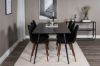 Imagine Please fully translate Silar Dining Table - 180 cm - Black Melamine / Black Legs+Polar Dining Chair - Walnut Legs - Black Fabric_6