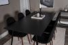 Imagine Please fully translate Silar Dining Table - 180 cm - Black Melamine / Black Legs+Polar Dining Chair - Walnut Legs - Black Fabric_6