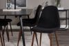 Imagine Please fully translate Silar Dining Table - 180 cm - Black Melamine / Black Legs+Polar Dining Chair - Walnut Legs - Black Fabric_6