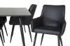 Imagine Masa de dining Silar - 180 cm - Melamina neagră / Picioare negre + Scaun de dining Comfort - Stejar/Negru _4