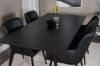 Imagine Masa de dining Silar - 180 cm - Melamina neagră / Picioare negre + Scaun de dining Comfort - Stejar/Negru _4