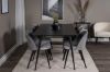 Imagine Silar Dining Table - 180 cm - Black Melamine / Black Legs+Velvet Dining Chair - Light Grey / Black_6