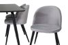 Imagine Silar Dining Table - 180 cm - Black Melamine / Black Legs+Velvet Dining Chair - Light Grey / Black_6