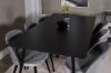 Imagine Silar Dining Table - 180 cm - Black Melamine / Black Legs+Velvet Dining Chair - Light Grey / Black_6