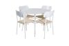 Imagine Va rugam să traduceti complet: Plaza Round Table 100 cm - White top / White Legs + Polly Dining Chair - White / Nature _4