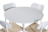 Imagine Va rugam să traduceti complet: Plaza Round Table 100 cm - White top / White Legs + Polly Dining Chair - White / Nature _4