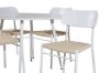 Imagine Va rugam să traduceti complet: Plaza Round Table 100 cm - White top / White Legs + Polly Dining Chair - White / Nature _4