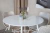 Imagine Masa rotundă Plaza 100 cm - Blat alb / Picioare albe + Scaun de dining Cirebon - White Wash_4