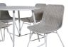 Imagine Masa rotundă Plaza 100 cm - Blat alb / Picioare albe + Scaun de dining Cirebon - White Wash_4