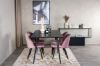 Imagine Silar Extention Table - Black Melamine / Black Legs+Velvet Dining Chair Brass - Pink / Black_4