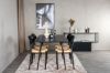 Imagine Silar Extention Table - Black Melamine / Black Legs +Polly Dining Chair - Black / Nature _4