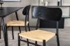 Imagine Silar Extention Table - Black Melamine / Black Legs +Polly Dining Chair - Black / Nature _4