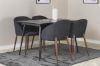 Imagine Silar Extention Table - Black Melamine / Black Legs+Arch Dining Chair - Walnut Legs - Black Fabric_4