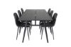 Imagine Sleek Extentiontable Black Brushed - 195*95+Polar Dining Chair - Black / Black_6