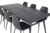 Imagine Sleek Extentiontable Black Brushed - 195*95+Polar Dining Chair - Black / Black_6