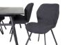 Imagine Sleek Extentiontable Black Brushed - 195*95+Gemma Dining Chair - Black Legs - Black Fabric_6