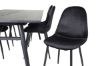 Imagine Extinsie Extinsie Sleek Negru Periat - 195*95+ Scaun de dining Polar - Picioare negre / Catifea neagra (inlocuieste 19902-888)_6