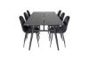 Imagine Extinsie Extinsie Sleek Negru Periat - 195*95+ Scaun de dining Polar - Picioare negre / Catifea neagra (inlocuieste 19902-888)_6