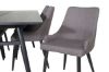 Imagine Tabel de extensie moderna Sleek Negru Periat - 190*95 + Scaun de dining Plaza - Negru/Gri Inchis _6