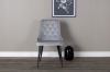 Imagine Sleek Extentiontable Black Brushed - 195*95+Velvet Deluxe Dining Chair - Light Grey / Black_6