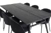 Imagine Sleek Extentiontable Black Brushed - 195*95+Wrinkles Scaun de dining - Picioare negre - Catifea neagră_6