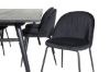 Imagine Sleek Extentiontable Black Brushed - 195*95+Wrinkles Scaun de dining - Picioare negre - Catifea neagră_6