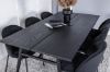 Imagine Sleek Extentiontable Black Brushed - 195*95+Wrinkles Scaun de dining - Picioare negre - Catifea neagră_6