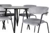 Imagine Plaza - Dining table - 100 ø - Black/Black +Arrow armchair - Black Legs - Grey Velvet _4