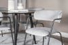 Imagine Plaza - Dining table - 100 ø - Black/Black +Arrow armchair - Black Legs - Grey Velvet _4