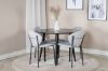 Imagine Plaza - Dining table - 100 ø - Black/Black +Vault Dining Chair - Black Legs - Grey Fabric _4