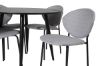 Imagine Plaza - Dining table - 100 ø - Black/Black +Vault Dining Chair - Black Legs - Grey Fabric _4