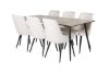 Imagine Silar Dining Table - 180 cm - "Wood Look" Melamine / Black Legs+Velvet Deluxe Dining Chair - Beige / Black_6