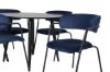 Imagine Plaza - Dining table - 100 ø - Black/Black +Arrow armchair - Black Legs - Blue Velvet _4